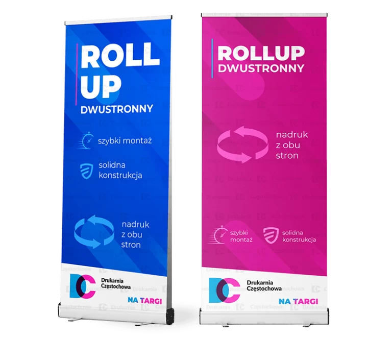 Rollup-dwustronny-stojak-system-reklamowy-prezentacyjny-wystawienniczy-prezenter-ekspozytor-logo-grafika-druk-reklama-z-dwoch-stron-tania-drukarnia-czestochowa